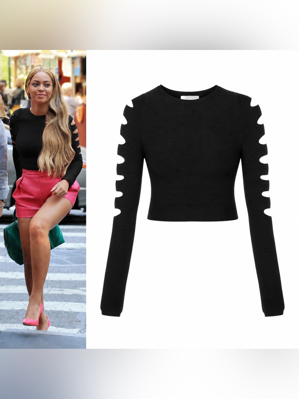 NEW Cushnie et Ochs cut out crop knit top size S